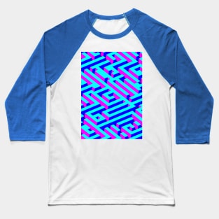 Abstract 3D Maze Baseball T-Shirt